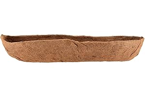 Arcadia Garden Products Extra Durable 1545B 48-inch Coco Liner for Wall Trough Hanging Window Box Basket Planters, Natural Coconut Fiber Replacement Liner for Garden Outdoor Railing Flower Pots