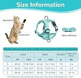 Grantop Cat Harness and Lead Set Mint Green S Reflective Escape-Proof Vest view 2