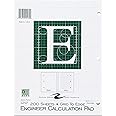 ROARING SPRING Engineering Pad, Frame Front 1/2" Right Margin, 8.5" x 11", 200 Sheets, Green Paper