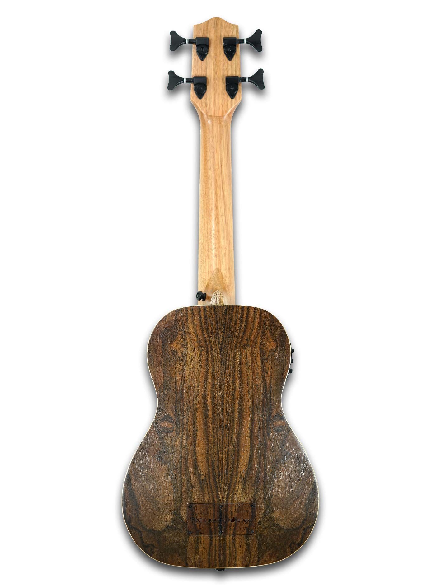 30" Fretless Electric Acoustic Ukulele Bass, satin Butterfly wood Body