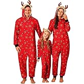 Weixinbuy Christmas Pajamas for Family Matching Family Christmas Pjs Sets for Adult Kid Holiday Xmas Pajamas Hooded Sleepwear