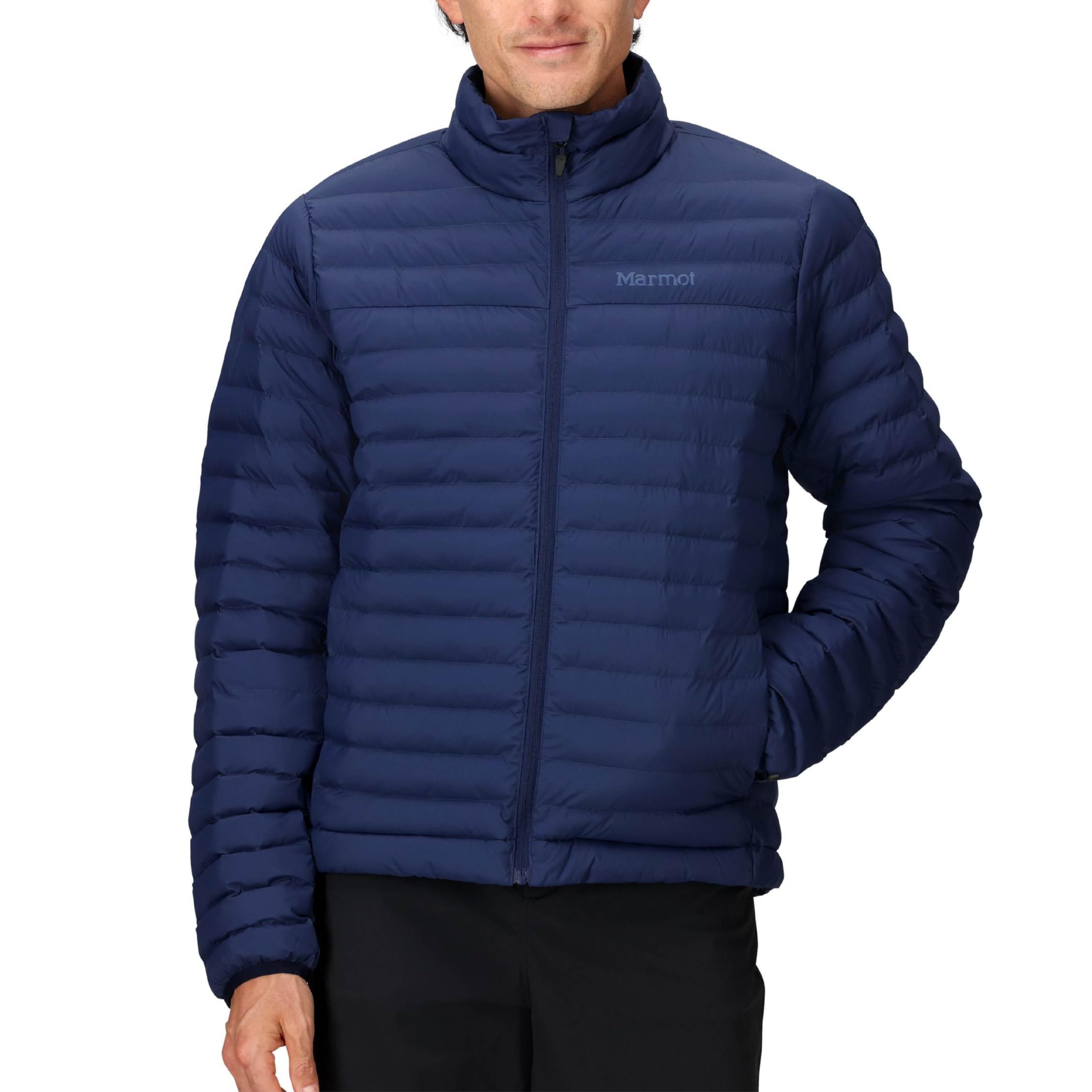 MARMOT Men’s Echo Featherless Jacket – Lightweight Down Alternative Puffer Coat, Arctic Navy, X-Large