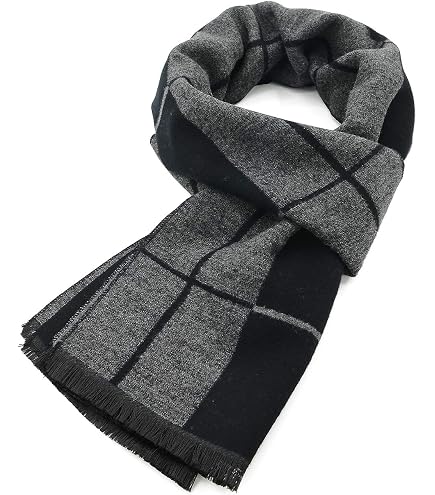 UGG Men's Waffle Scarf Black One Size at Amazon Men's Clothing store