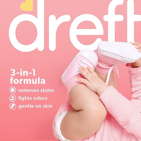 DREFT STAGE 1 NEWBORN BABY LIQUID LAUNDRY DETERGENT, GENTLE ON SENSITIVE SKIN, HE COMPATIBLE, 32 LOADS