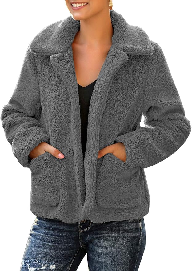 women's oversized open front hooded draped pockets cardigan coat