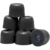 Klowcok Foam Replacement Earbud Tips for KZ ZS10 Pro X ZSN, Sennheiser | Memory Foam Eartips for TV Headset, IEM earphones, in Ear headphone Tips, 3 Pairs, Small/Medium/Large, Black