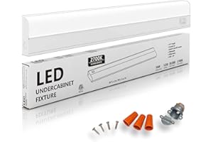 HARRRRD Hardwired LED Under Cabinet Task Lighting - 16 Watt, 24", Dimmable, CRI>90, 2700K (Warm White), Wide Body, Long Lasting Metal Base with Frost Lens