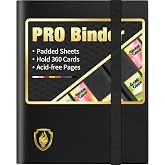 Heavy Duty Card Binder, Fabmaker 9 Pocket Trading Card Binder for 360 Cards | Sleek Side-Loading Card Album, Sturdy Card Coll