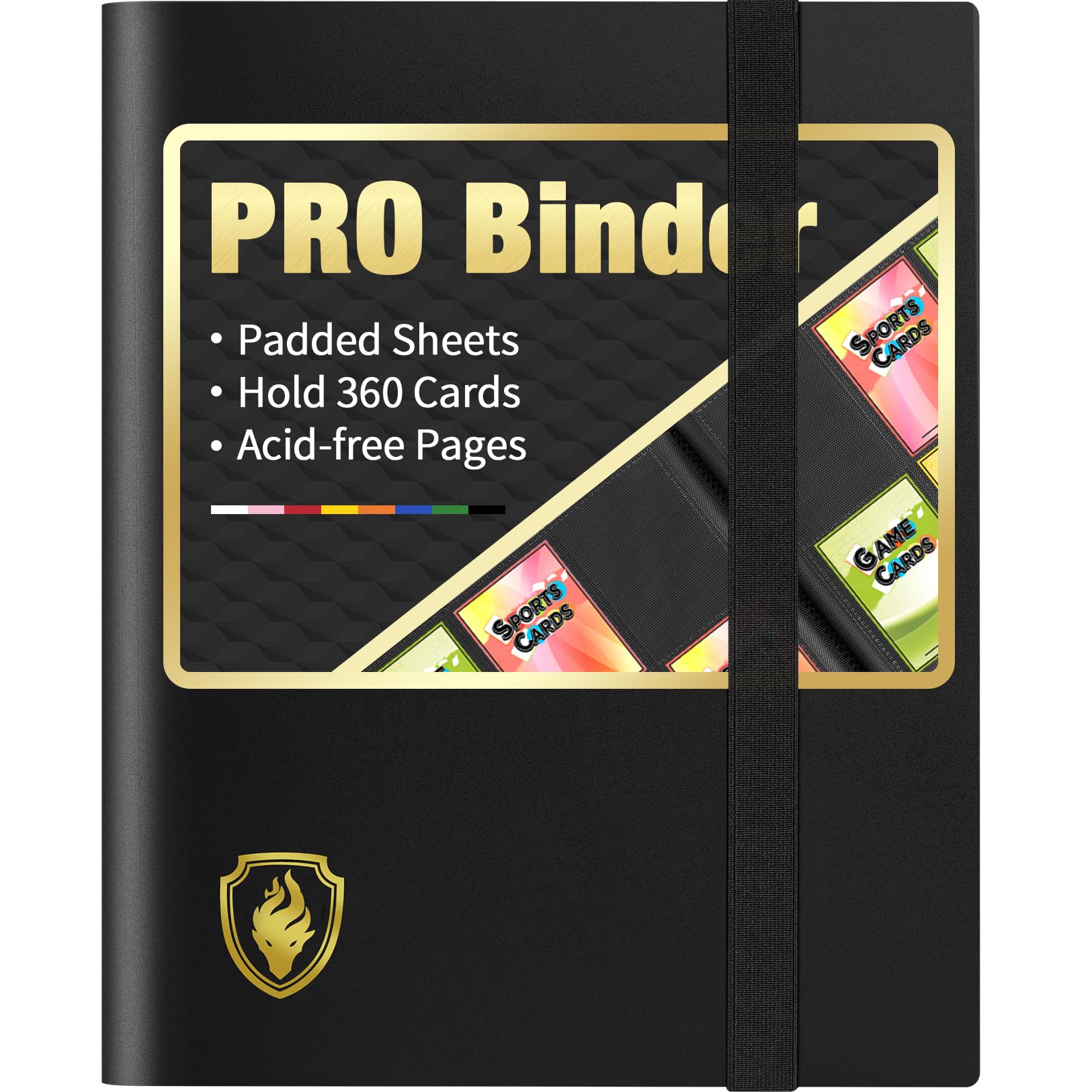 Photo 1 of Heavy Duty Card Binder, Fabmaker 9 Pocket Trading Card Binder Holds 360 Cards, Sleek Side-Loading Card Album, Sturdy Card Collection Folder for TCG, MTG, Yugioh, Other Game Cards, Sport Cards, Black