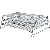 Jerky Racks for Barrel Style Pellet Grills, 21"W×17.2"L, 3 Tiered Foldable Sliding 830 in² Cooking Space Expansion Grate Acce