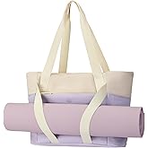 Axcone Women's Yoga Tote Bag with Luggage Sleeve & Mat Straps - Gym Work Bag for Office, Commute, Sports,Travel