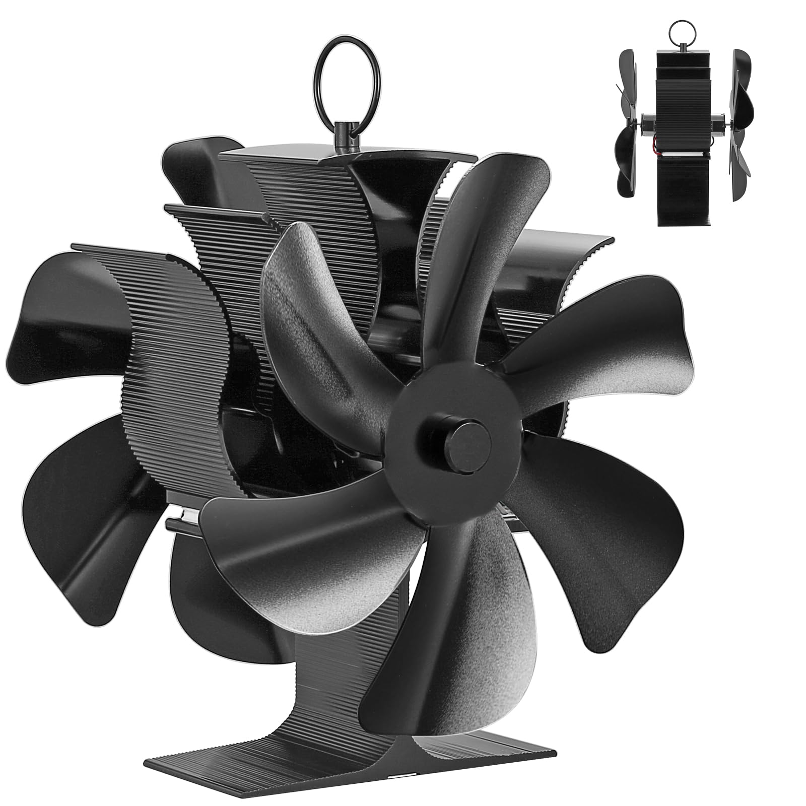 Photo 1 of JossaColar Wood Stove Fan Heat Powered | New Large 12-Blade Stove Fan Woodstove Fan Non Electric | Heat Activated Fan for Wood Stove/Pellet Stove/Wood Burning Stove | Wood Stove Accessories