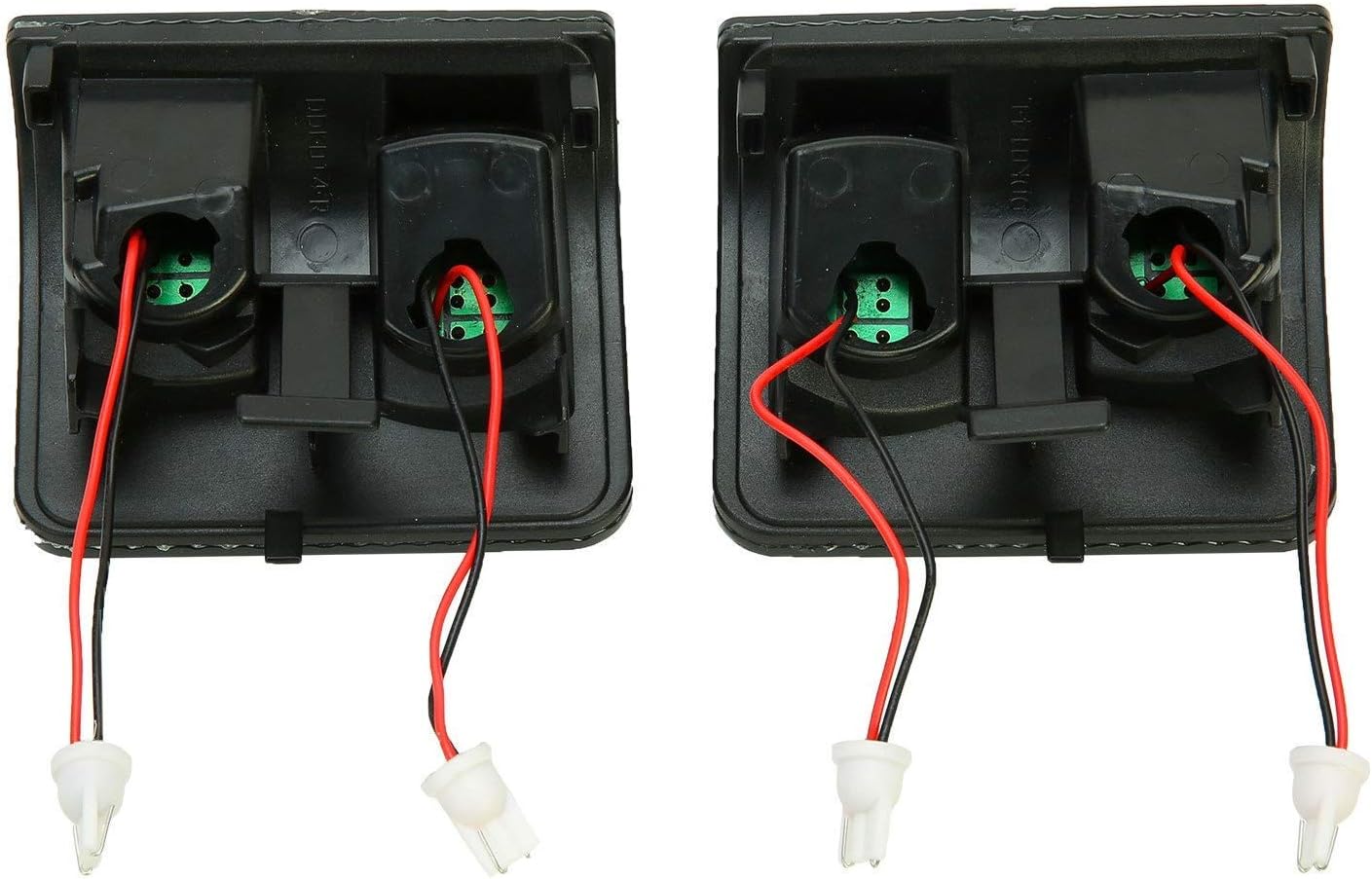 8MILELAKE 1 Pair Smoked Lens LED Side Mirror Marker Lights Set