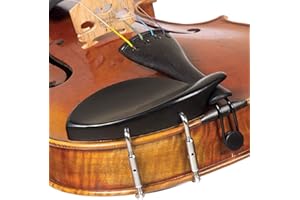 VIO MUSIC Dresden 4/4 Violin Chinrest - Ebony with Standard Bracket