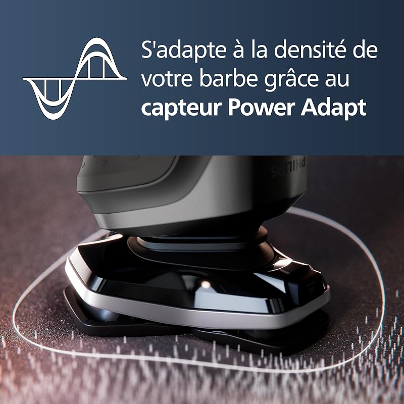 Rasoir électrique S5000 pour homme Wet & Dry avec tondeuse rétractable intégrée, socle de charge et coffret de voyage (modèle S5884/35) — photo 6 sur 8