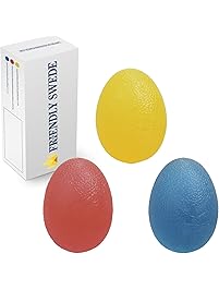 The Friendly Swede Hand Grip Strengthening Stress Relief Therapy Squishy Balls - Set of 3 Finger Resistance Exercise Squeeze Eggs