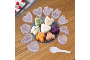 Musubi Mold,10 Pack Onigiri Mold,Musubi Maker Kit,Ball Rectangle Thousand Layer Sushi Maker,Home DIY Sushi(with 1 Rice Ladles