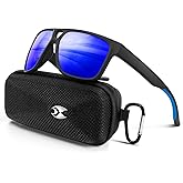 Occhsouo Polarized Sports Sunglasses for Men: UV400 Protection Sun Glasses for TR90 Women Sunglasses for Fishing Running