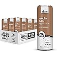 Slate Milk - High Protein Shake, Mocha Latte, 20g Protein, 0g Added Sugar, 175mg Caffeine, Lactose Free, Keto, All Natural (11 oz, 48-Pack)