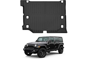 CARESA Cargo Liner for Jeep Wrangler 4XE Accessories, All-Weather TPE Protection fit Wrangler 4XE 2021-2024 with Factory Subwoofer