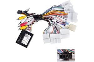 NHOPEEW Car Radio Harness Adapter for Toyota Camry Corolla RAV4 4Runner Tacoma, 16 PIN Power Cable Fit Toyota Vehicles Support JBL Amplifier OEM Camera SWC with Canbus