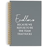 ANIANG Team Gifts Inspirational Spiral Notebook, Christmas Gifts for Work Team Journal, Gifts for Team Members 5.5"x8.3" 164pages Lined Journal Notebooks, Excellence Hardcover Notebook for Office Supplies