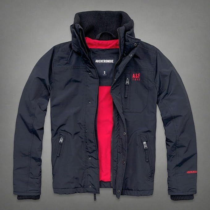 Amazon Abercrombie Fitch アバクロ メンズ アウター 立襟 ナイロン ジャンパー ジャケット ネイビー 並行輸入品 Xxlサイズ アウトドア アウトドアジャケット 通販