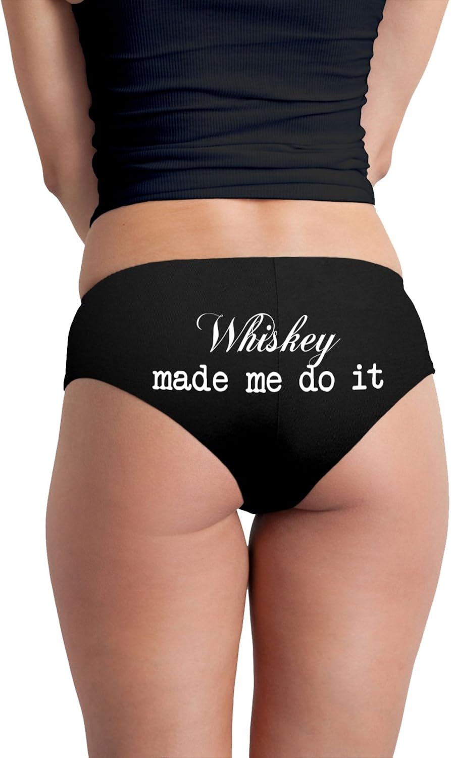 Decal Serpent Whiskey Made Me Do It Funny Women's Boyshort Underwear Panties: Clothing