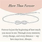 GAVU 925 Sterling Silver Bracelet for Women, Cubic Zirconia Infinity Bracelet for Women