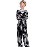 Halloween Costume for Kids Boys Black and White Striped Set Dress Up Outfit