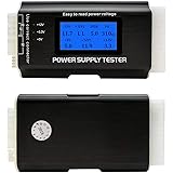 Computer PC Power Supply Tester, ATX/ITX/IDE/HDD/SATA/BYI Connectors Power Supply Tester, 1.8'' LCD Screen (Aluminum Alloy En