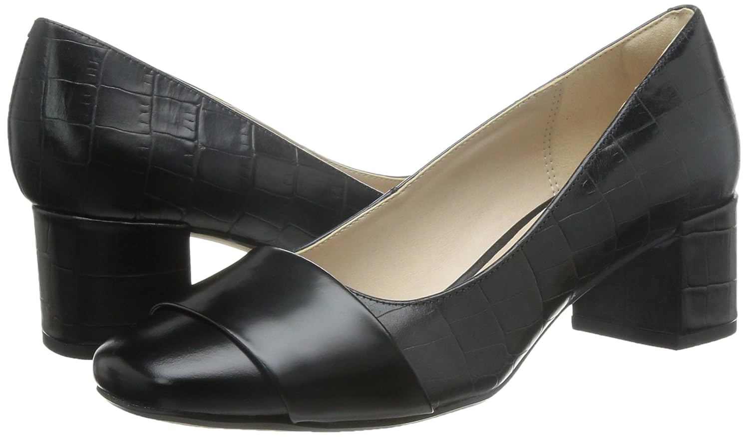 clarks women's chinaberry sky leather pumps
