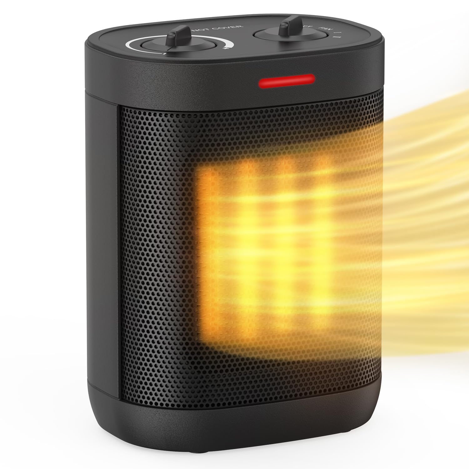 Photo 1 of 1500W Space Heaters for Indoor Use, Portable PTC Ceramic Space Heater, Small Space Heater with Thermostat, Three Modes, Overheat and Tip-Over Protection for Office Home