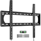 monTEK Heavy Duty Fixed TV Wall Mount for 60-120 Inch TVs up to 300 lb | Ultra-Slim 1.3-in Low-Profile Design, One-Piece Wall Plate, Quick-Release Lock, VESA 900x600 mm, fits 16/18/24 in Wood Studs