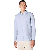 Ted Baker Men's Long Sleeve Linen Blend Button Down Shirt - Regular Fit Casual Dress Shirt