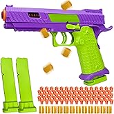 Shell Ejecting Toy Gun, Semi Automatic Toy Gun with Soft Bullets, Educational Model Toy Pistols for Outdoor Shooting Game, for Kids Boys Girls Ages 8-12