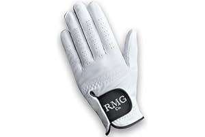 RMG Co. Premium Leather Classic White Golf Glove for Men Available in Left and Right Hand