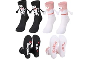 Guiqulai 2 Pairs Holding Hands Socks Funny Novelty Socks for Couple Wedding Gifts for Couples 2025 Boyfriend Girlfriend