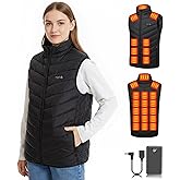 THETHEKU Heated Vest with Battery Pack 30000mAh 7.4V 26 Heating Zones Power Bank DC/USB Warming Electric for women