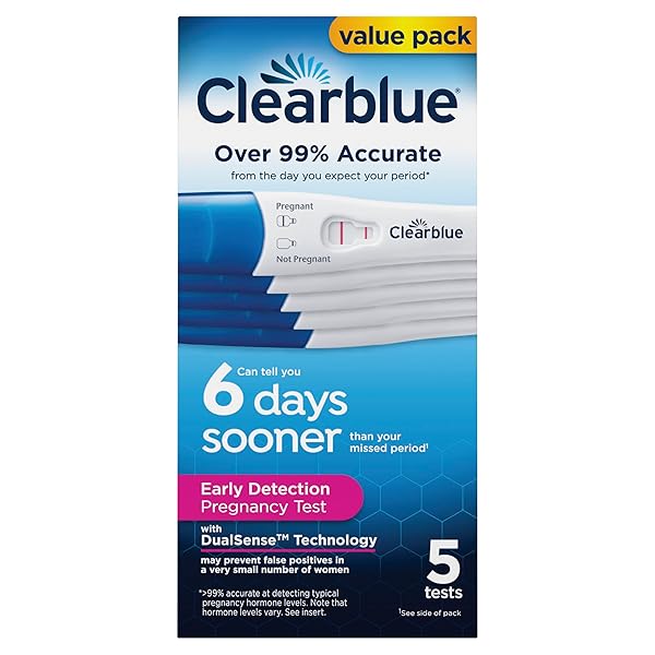 CLEARBLUE EARLY DETECTION PREGNANCY TEST, 5 CT