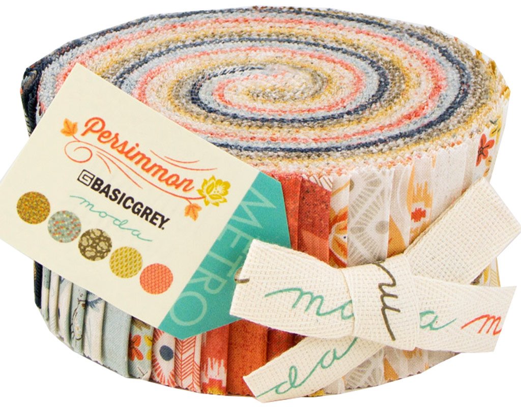 Persimmon Jelly Roll 2.5" Fabric Strips By Basic Grey for Moda Amazon