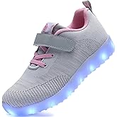 AoSiFu Kids Light Up Shoes Toddler Girls Boys Breathable Led Flashing Sneakers USB Charge