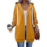 StunShow Womens Zip Up Hoodies Y2k Drawstring Sweatshirt Casual 2025 Fleece Jacket with Pocket