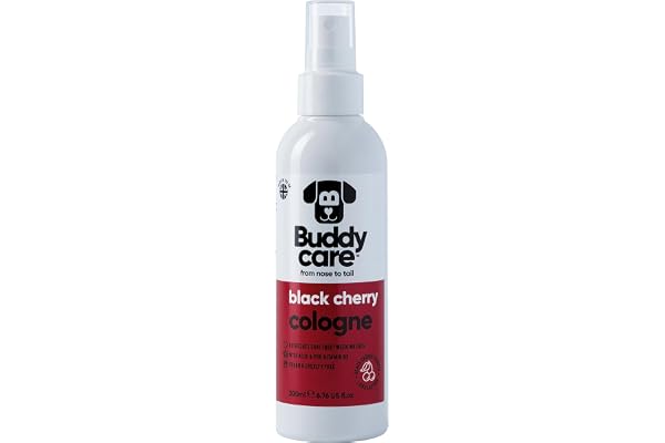 Buddycare Dog Cologne Spray Black Cherry Scented (200ml) Refreshing Dog Perfume for Smelly Dogs | Safe to Skin Formula Deodor