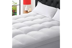 Premium Memory Foam Mattress Pad Queen Size, Extra Soft and Breathable Pillow Top Mattress Pad with 3D Air Mesh,1000GSM Fluff