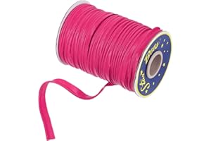 uxcell 55 Yards Polyester Satin Bias Trim, 0.4 Inch Piping Trim Double Fold Piping Bias for Sewing Trimming DIY Crafting, Ros