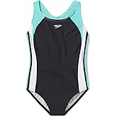 Speedo Girl's Swimsuit One Piece Infinity Splice Thick Strap