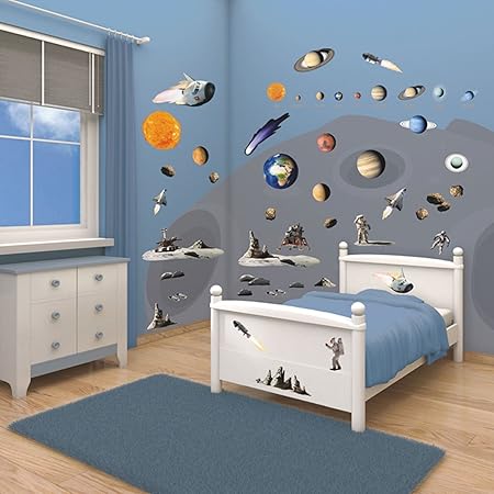 Walltastic Space Adventure Kit Sticker Mural De Decoration De Chambre Amazon Fr Bricolage