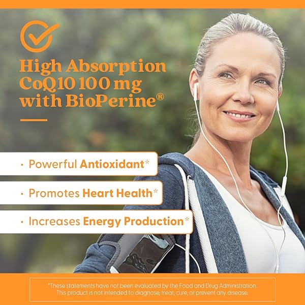 DOCTOR’S BEST HIGH ABSORPTION COQ10 WITH BIOPERINE, GLUTEN FREE, NATURALLY FERMENTED, HEART HEALTH, ENERGY PRODUCTION, 100 MG, 120 COUNT