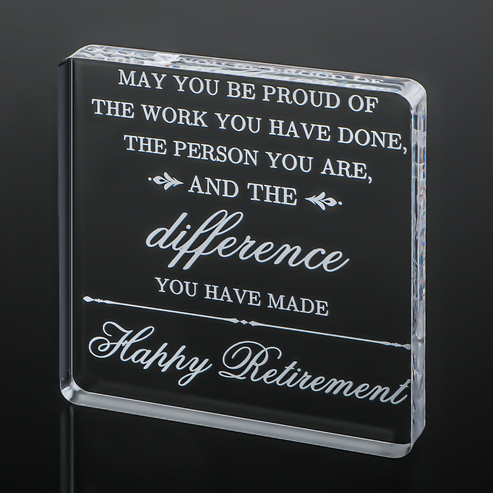 Retirement Gifts for Men Women, Retirement Keepsake Paperweight Retirement Plaque Retired Gifts for Teacher Police Firefighter Nurse Doctor Pastor Friends